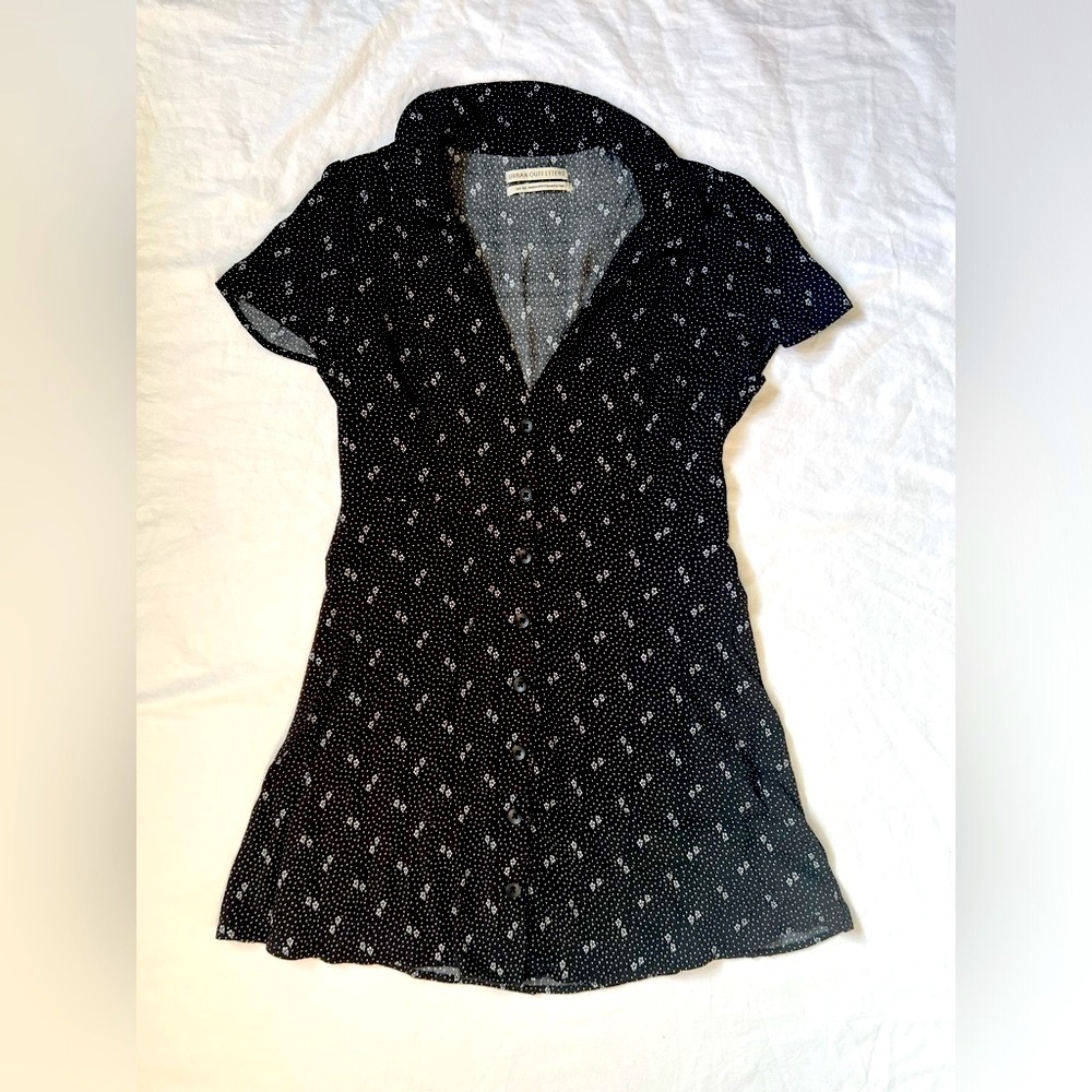 Urban Outfitters ditsy floral mini button down dress